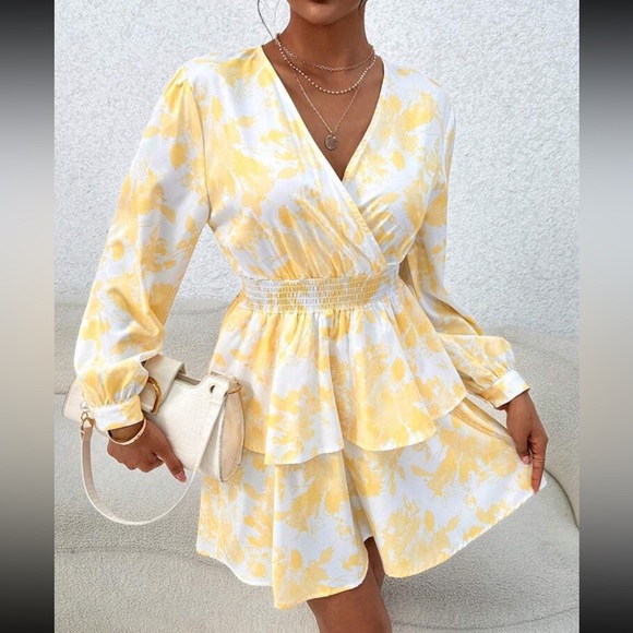 Boho floral print t shirred waist dress - Picture 10 of 13